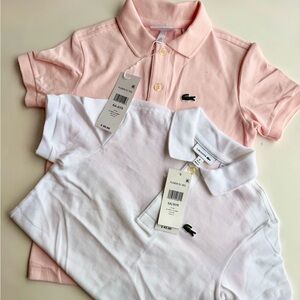 BRAND NEW Lacoste Kids Polo Shirts, Set of 2 - Size 6